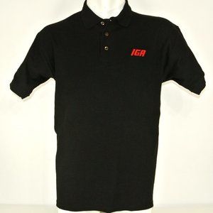 IGA Grocery Store Black Polo Shirt Employee Uniform NEW Size XL